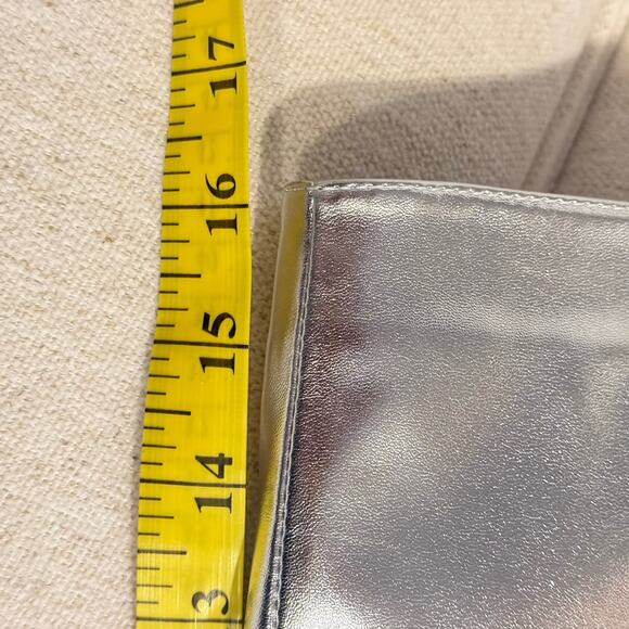 Metallic Silver Stiletto High Heel Knee High Boots Womens Sz 7M NWOT Club Glam - Picture 10 of 11